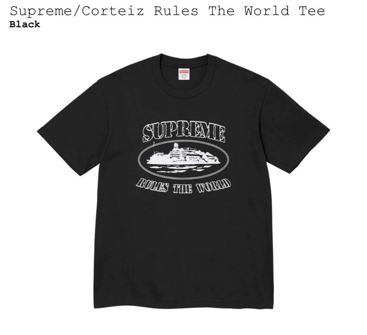 Supreme Corteiz Rules The World Tee Black Medium シュプリーム Tシャツ ブラック _画像1