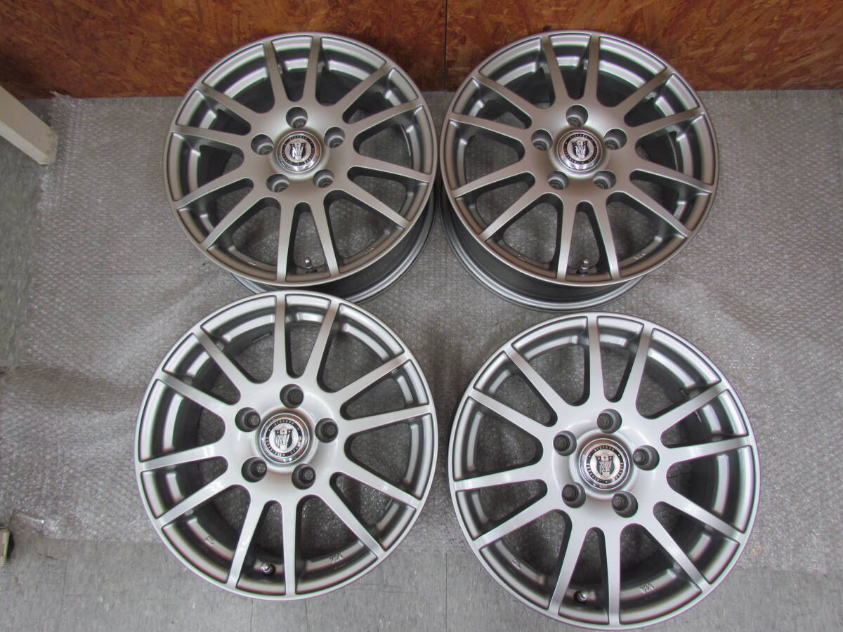 SZ-TJ③15×6J＋53 5H-114.3 ハブ径約7.4cm 4本 15インチホイール　WEDS NIRVANA ノア/ヴォクシー/ステップワゴン/オデッセイ等_画像1