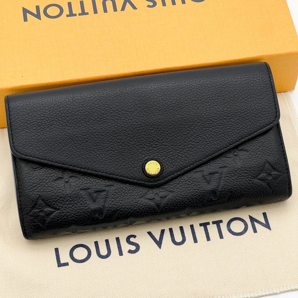 LOUIS VUITTON  ルイヴィトン アンプラント モノグラム ポルトフォイユ サラ 長財布 黒 M61182