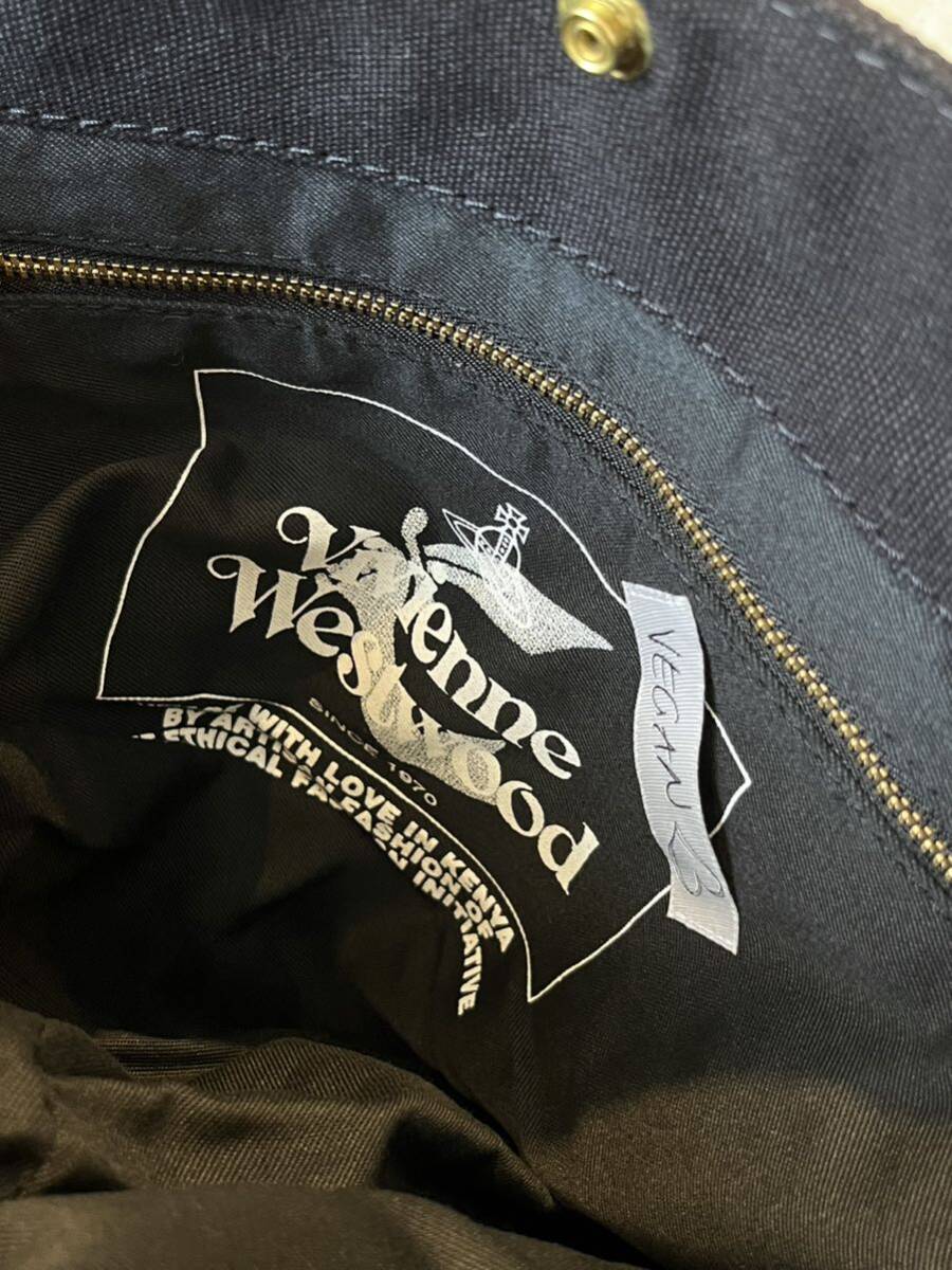 新品タグ付き◆ヴィヴィアンウエストウッド アフリカバッグ 2way トート VivienneWestwood トートバッグ バイカラー たっぷり収納_画像6