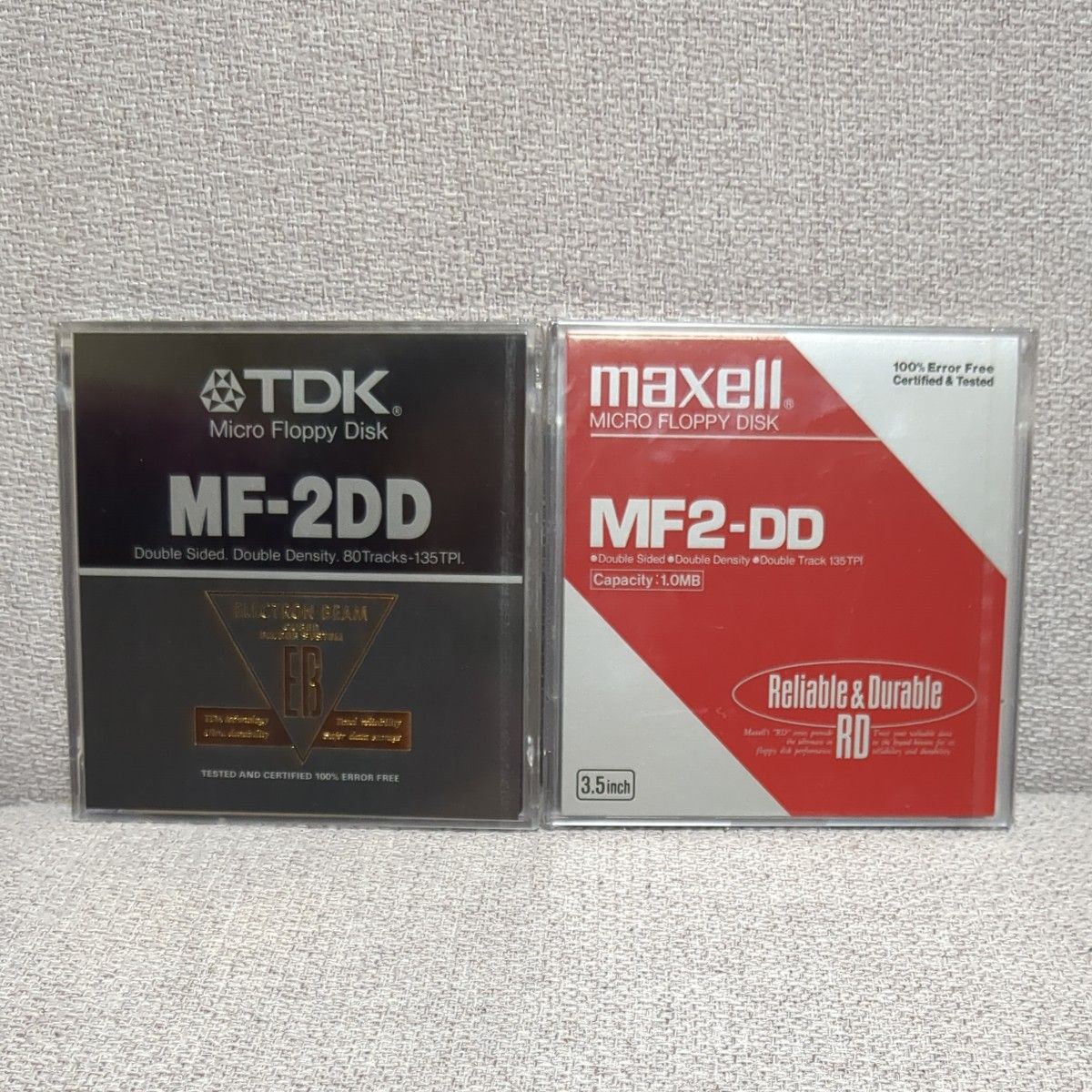2DD フロッピーディスク 2枚セット 未使用品 TDK maxell マクセル