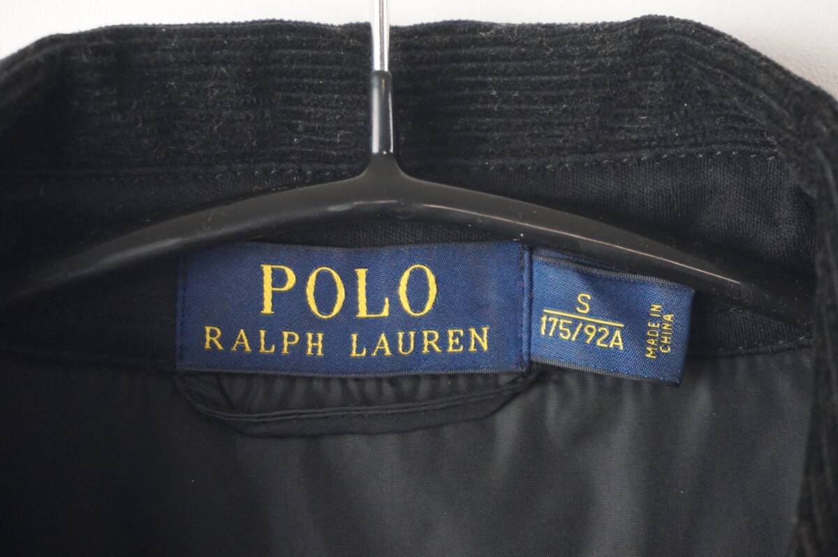 A428/POLO by Ralph Lauren/ポロラルフローレン/キルティングシャツジャケット/ブラック/メンズ/S/襟コーデュロイ_画像6