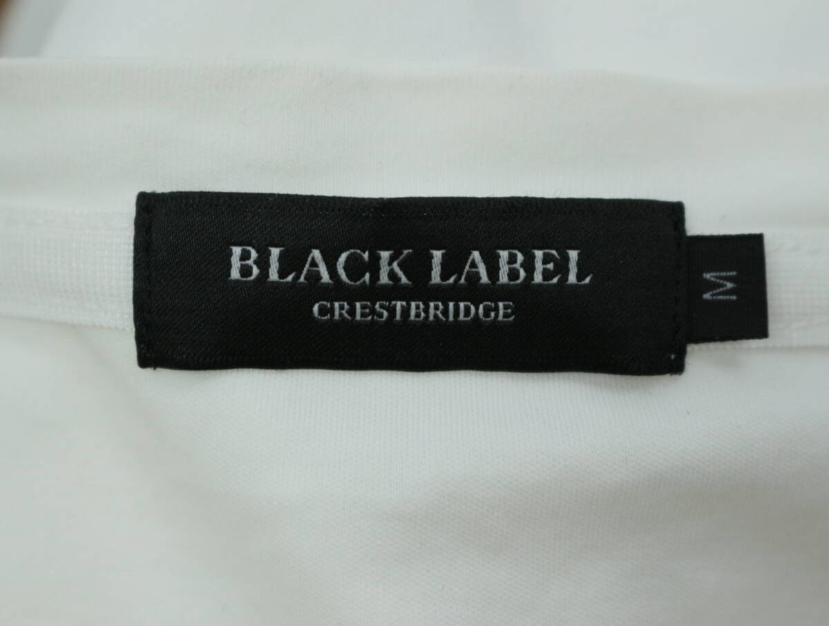 A638/BLACK LABEL CRESTBRIDGE/ブラックレーベル クレストブリッジ/サイドラインチェック/コットン長袖Tシャツ/ホワイト系/メンズ/Mサイズ_画像5