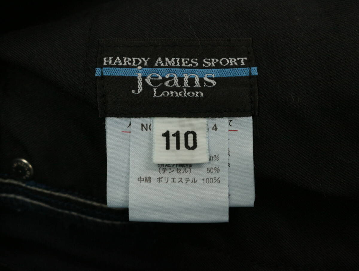 A738/HARDY AMIES SPORT/ハーディエイミススポーツ/日本製/デニムワンタックベイカーパンツ/インディゴ系/大きいサイズ/メンズ/110サイズ_画像5