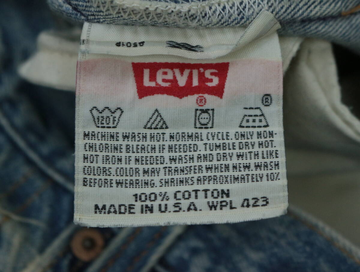 A954/Levi's/リーバイス/93s/アメリカ製/501-0000/コットンデニムパンツ/ジーンズ/Gパン/ボタンフライ/メンズ/38サイズの画像7