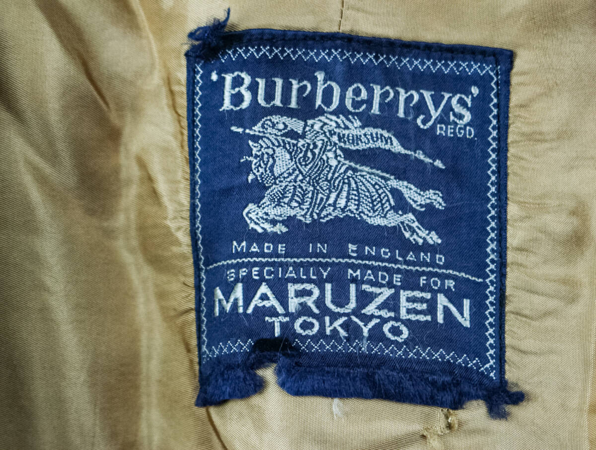 B46/Burberry MARUZEN/バーバリー 丸善/イギリス製/コットンバルマカーンコート/ステンカラーコート/ライナー付き/メンズ/100/82Aサイズ_画像5