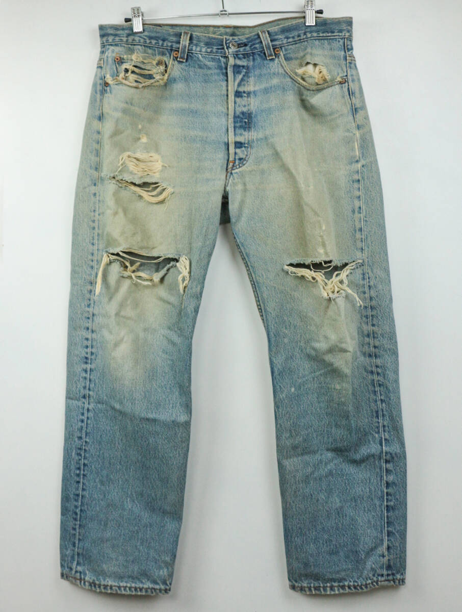 A954/Levi's/リーバイス/93s/アメリカ製/501-0000/コットンデニムパンツ/ジーンズ/Gパン/ボタンフライ/メンズ/38サイズの画像1