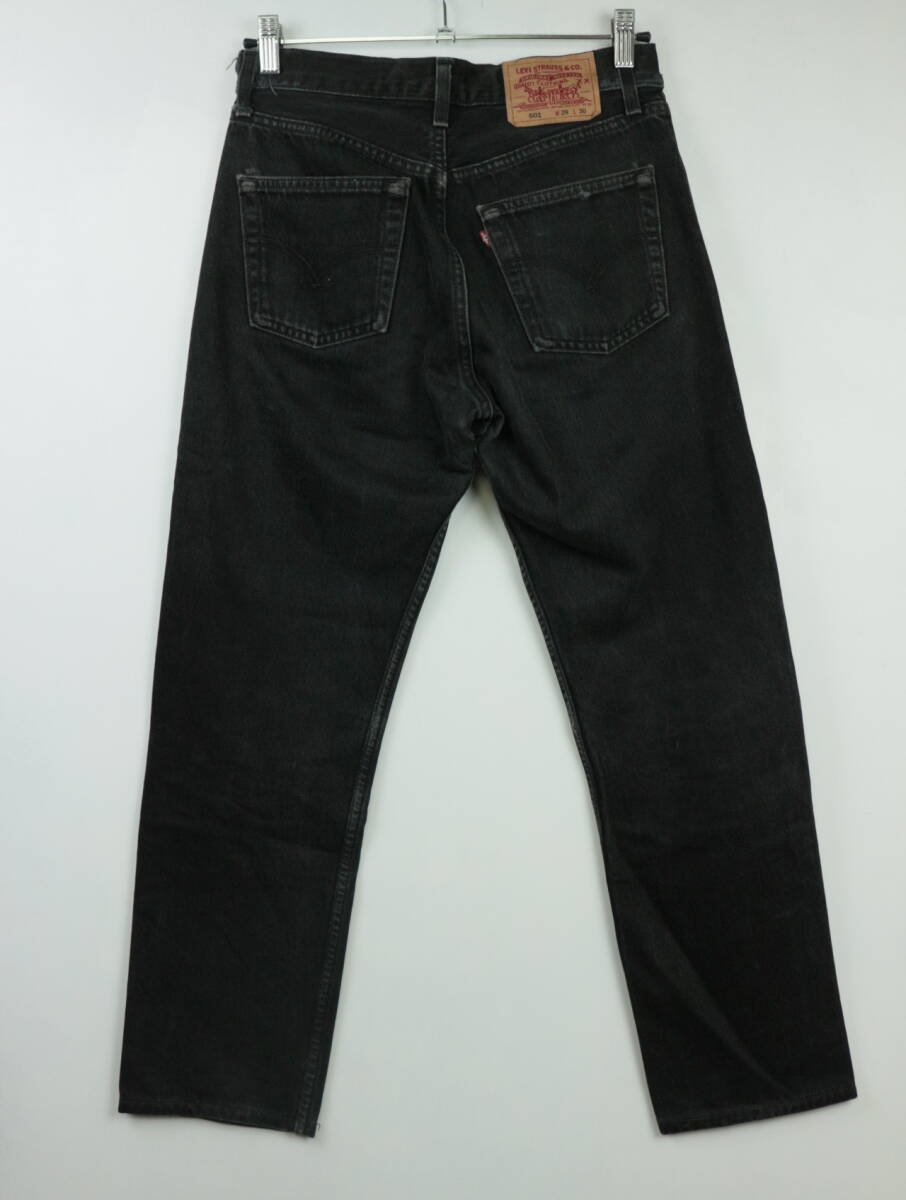 B99/Levi's/リーバイス/アメリカ製/Lot.501-0660/コットンデニムパンツ/ジーンズ/Gパン/ブラック系/ボタンフライ/レディース/29サイズ_画像2