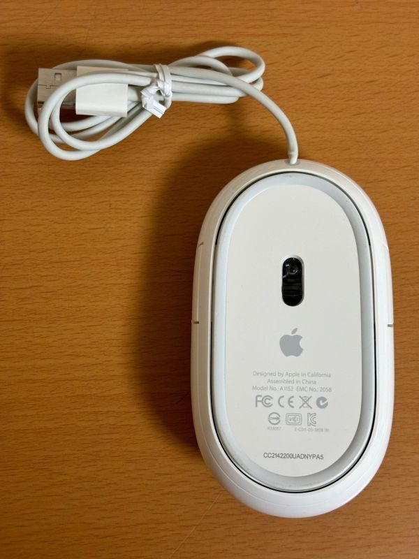 【動作品】Apple Mouse アップル マウス MB112J/B A1152 光学式マウス/USB接続/有線_画像4