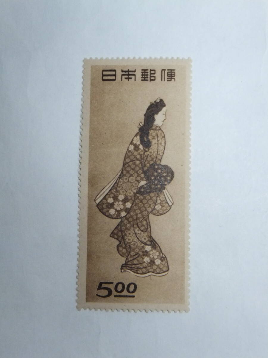 未使用美品★切手趣味週間「見返り美人」「月に雁」★5円・8円/1948.11-194911の画像3