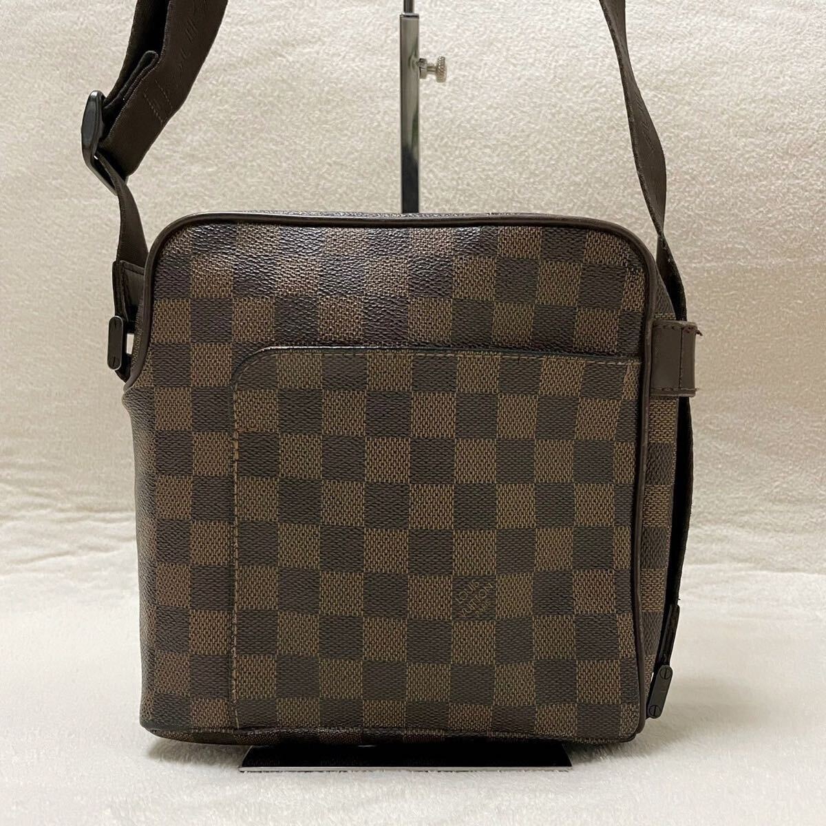 LOUIS VUITTON ルイヴィトン ダミエ オラフPM N41442 ショルダーバッグ ポシェット 斜め掛け クロスボディ ブラウン 茶 メンズ レディース_画像2