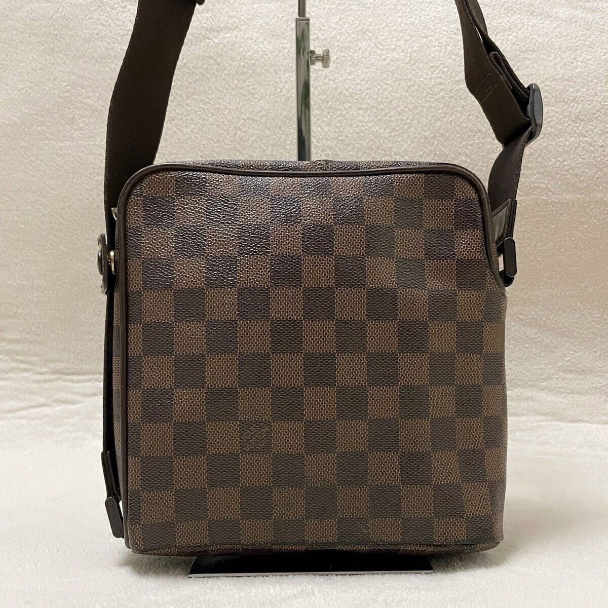 LOUIS VUITTON ルイヴィトン ダミエ オラフPM N41442 ショルダーバッグ ポシェット 斜め掛け クロスボディ ブラウン 茶 メンズ レディース_画像3