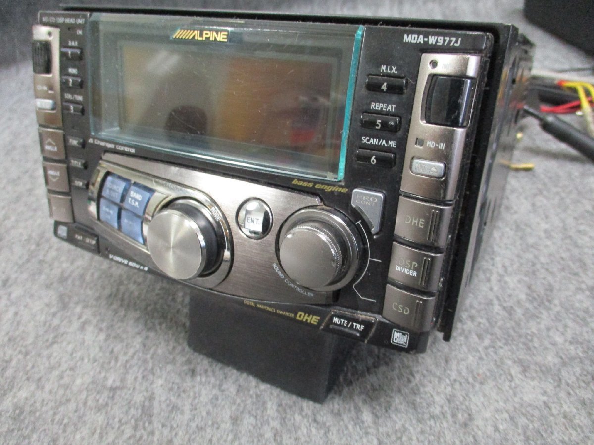 ▼通電OK アルパイン ALPIN MDA-W977J CD MD ラジオ 2DIN CDデッキ CDプレーヤー オーディオ ジャンク品 中古品_画像5