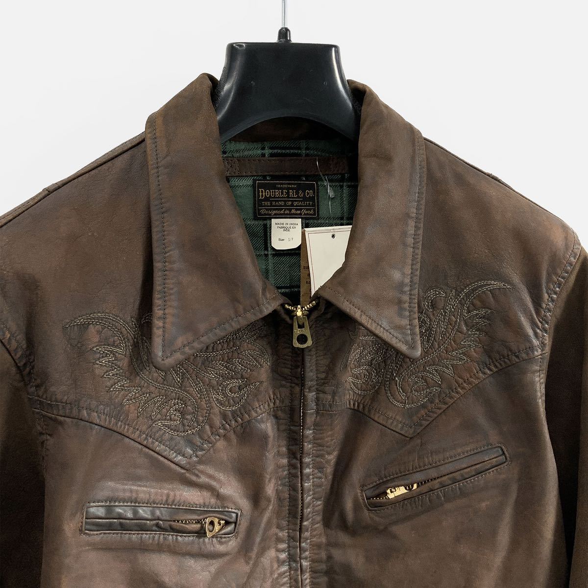 23FW 新品 RRL (限定コレクション)エンブロイダリー レザー 23FW 新品 RRL (限定コレクション)エンブロイダリー レザー