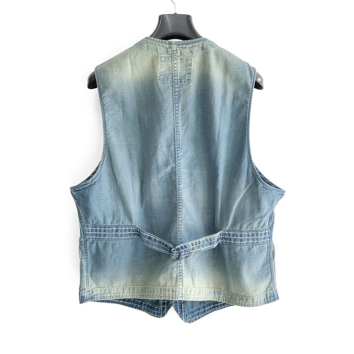 完売品 23SS 新品 RRL インディゴ ストライプド ツイル ベスト 完売品 23SS 新品 RRL インディゴ ストライプド ツイル ベスト