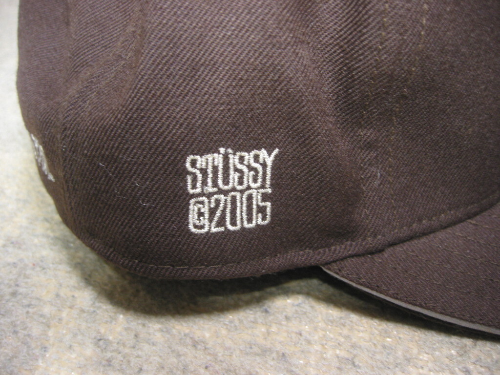 STUSSY 25周年 NEW ERA CAP ブラウン 7 1/2 60㎝ 美品_画像3