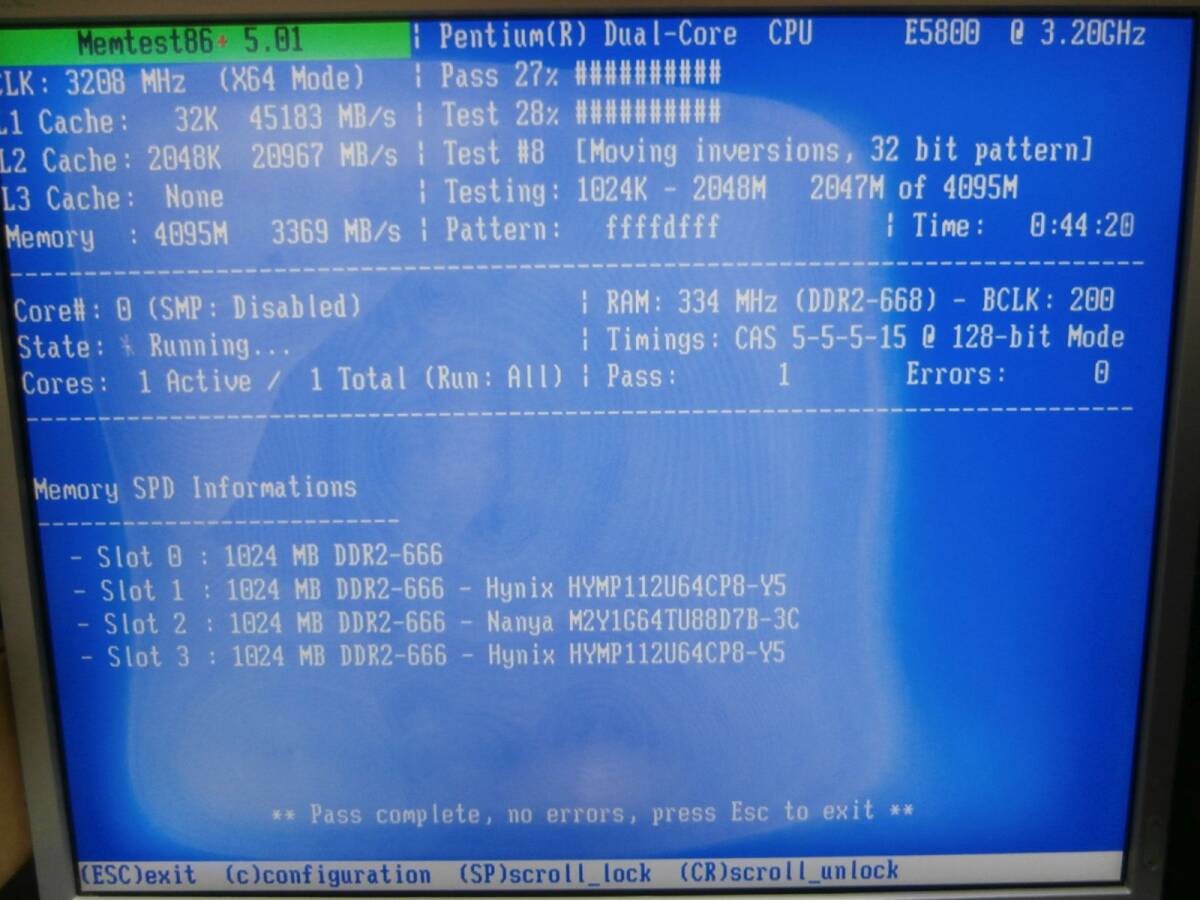 DDR2 667 PC2-5300 CL5 240PIN 1GB×4枚セット hynix / elixir チップ デスクトップ用メモリ_画像7