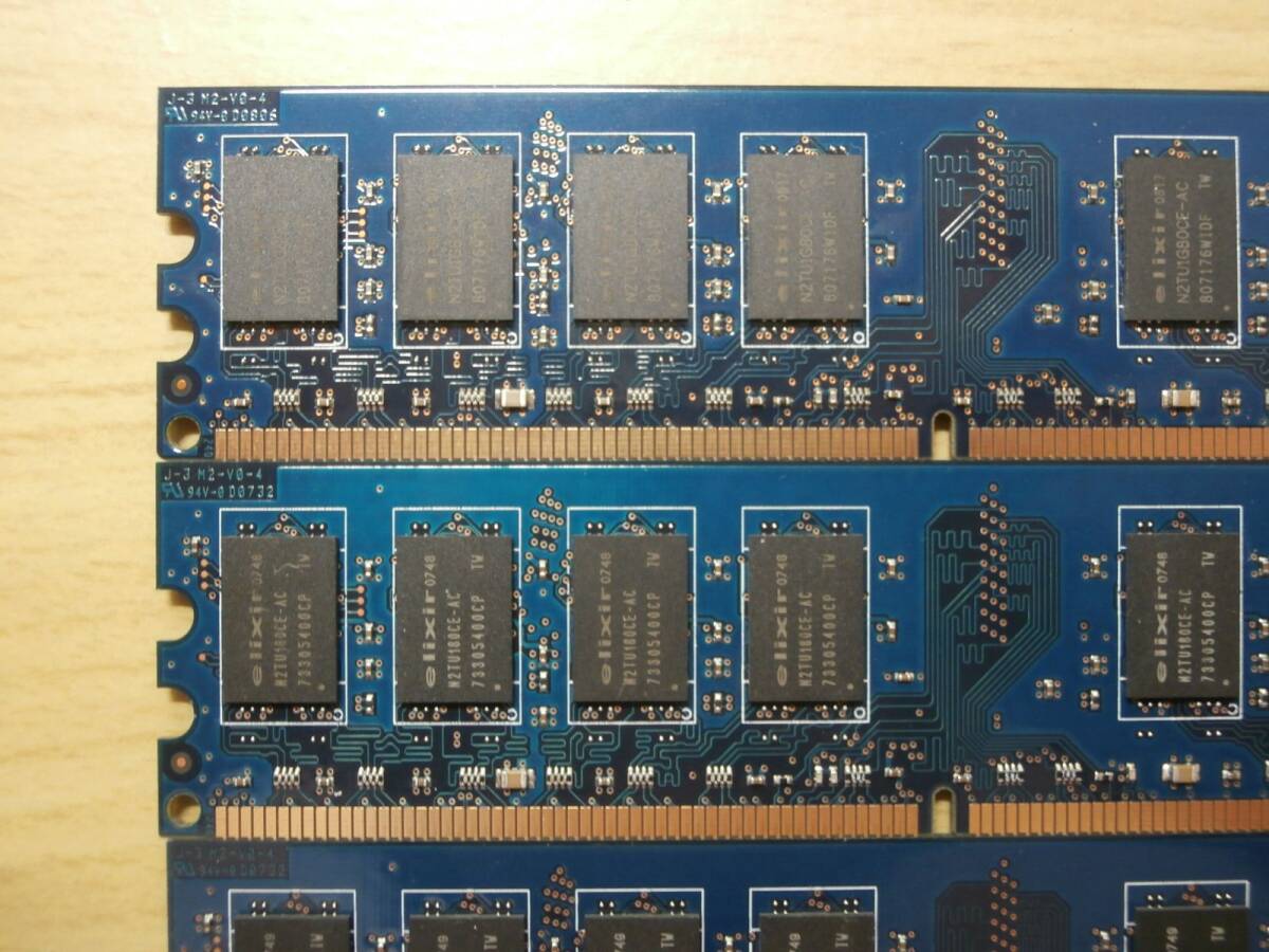 DDR2 800 PC2-6400 CL5 240PIN 2GB×4枚セット elixirチップ デスクトップ用メモリ_画像7