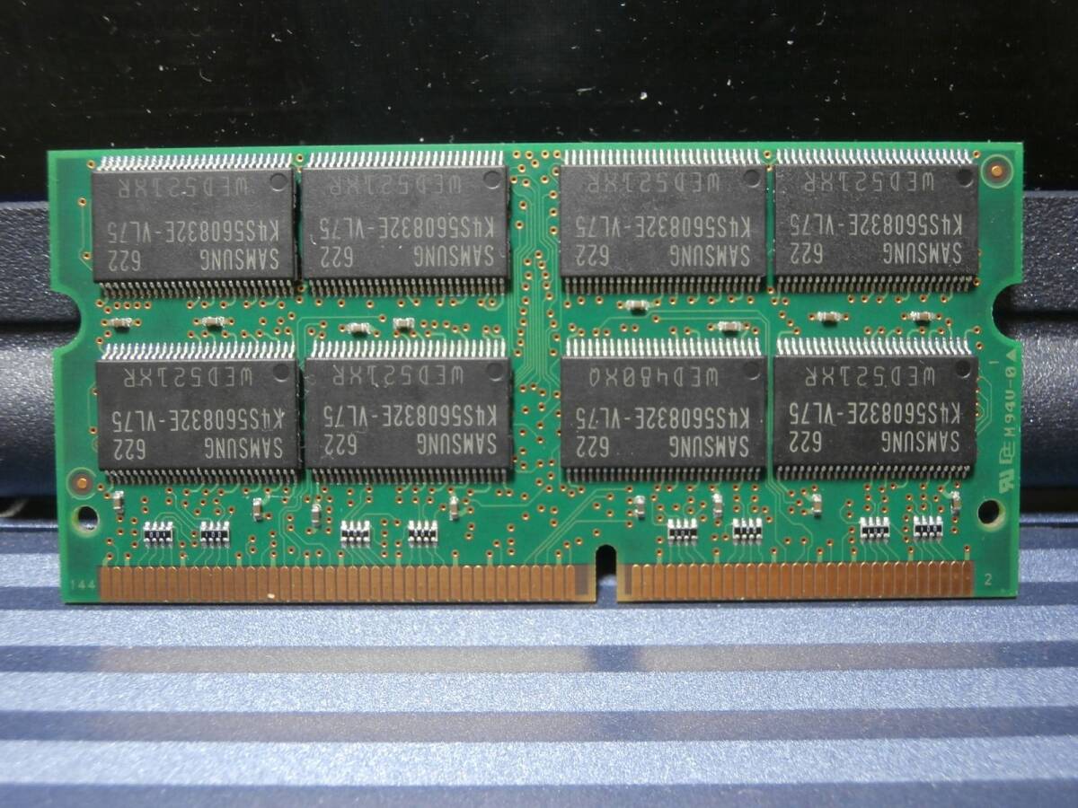 SO-DIMM PC133 CL3 144Pin 512MB SAMSUNGチップ ノート用メモリ_画像2