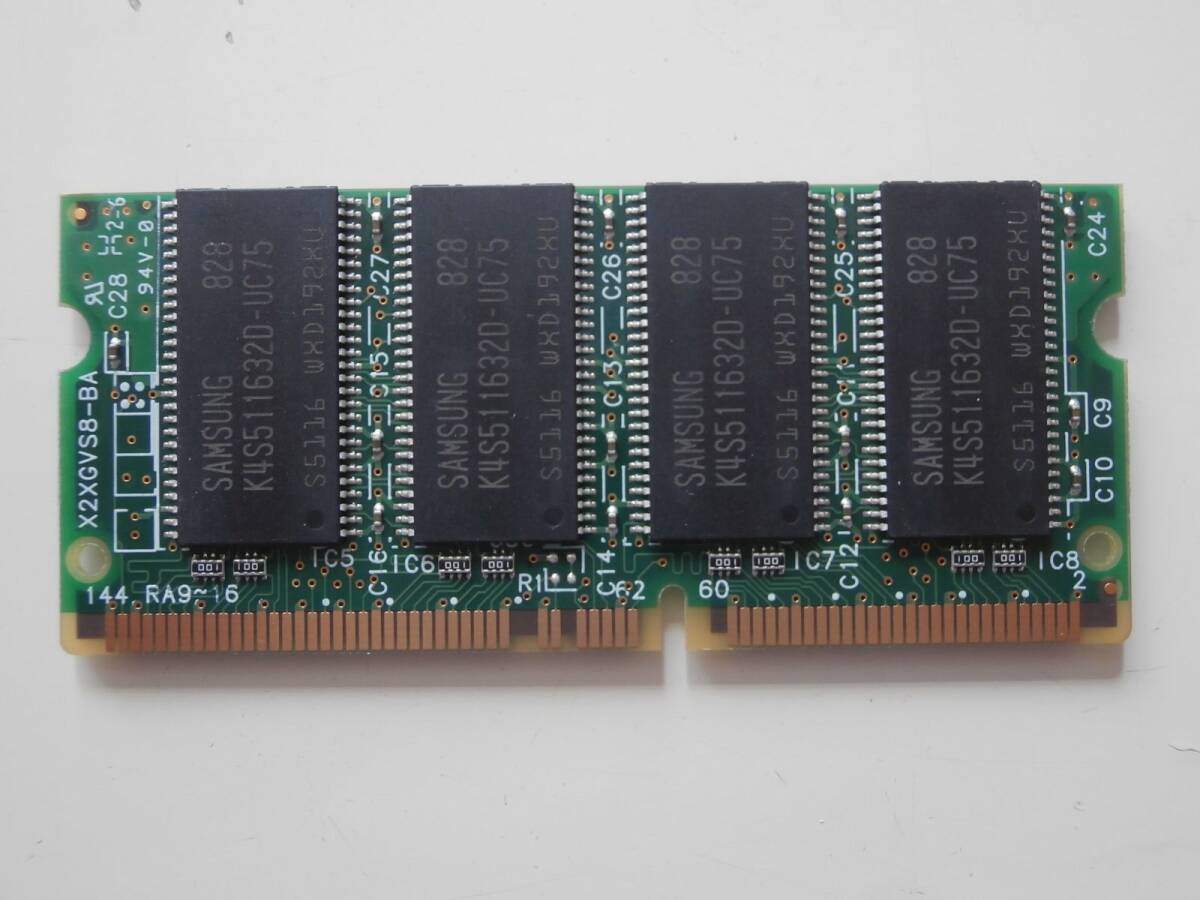SO-DIMM PC133 CL3 144Pin 512MB SAMSUNGチップ ノート用メモリの画像2