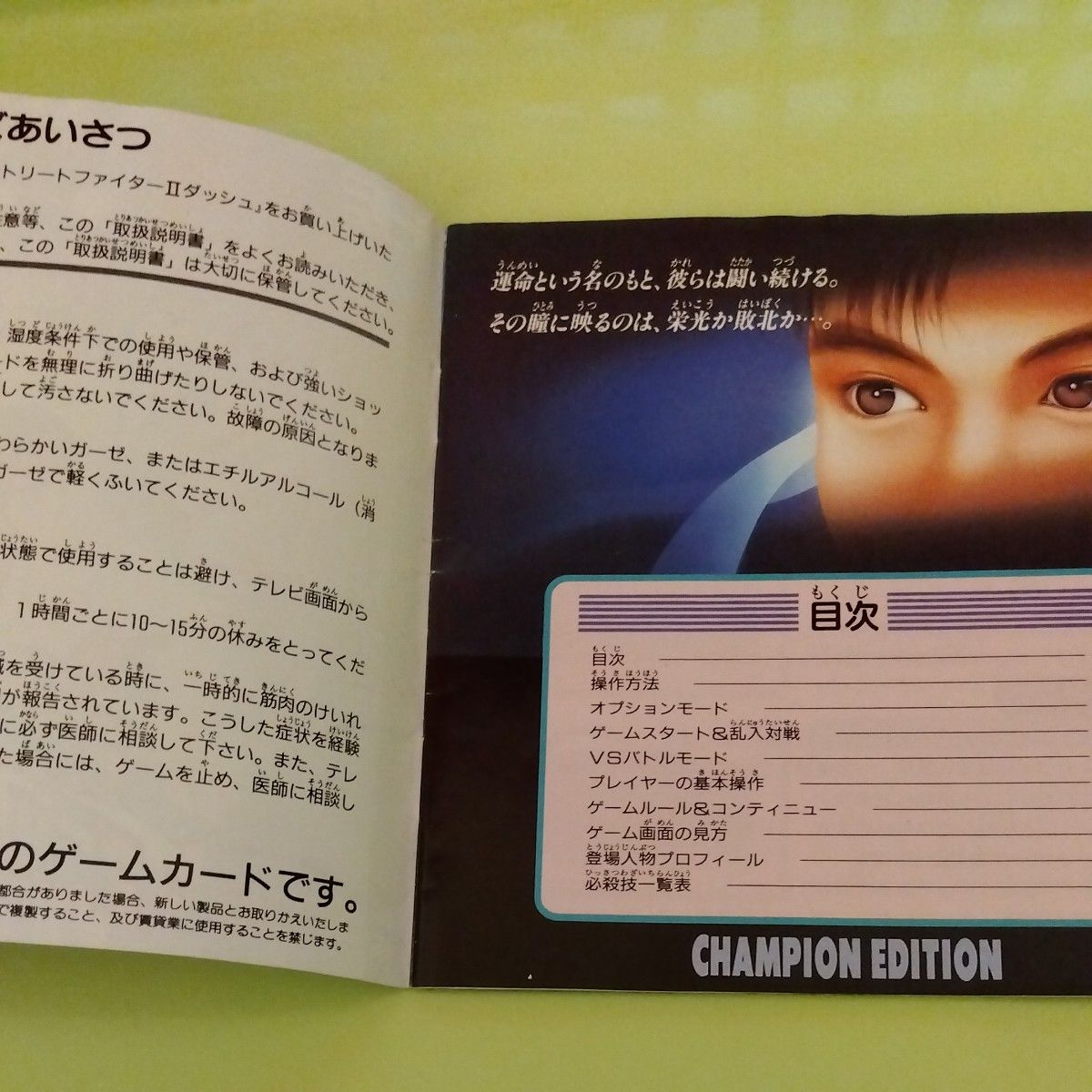 説明書のみ　 ストリートファイター2 PCエンジン HuCARD