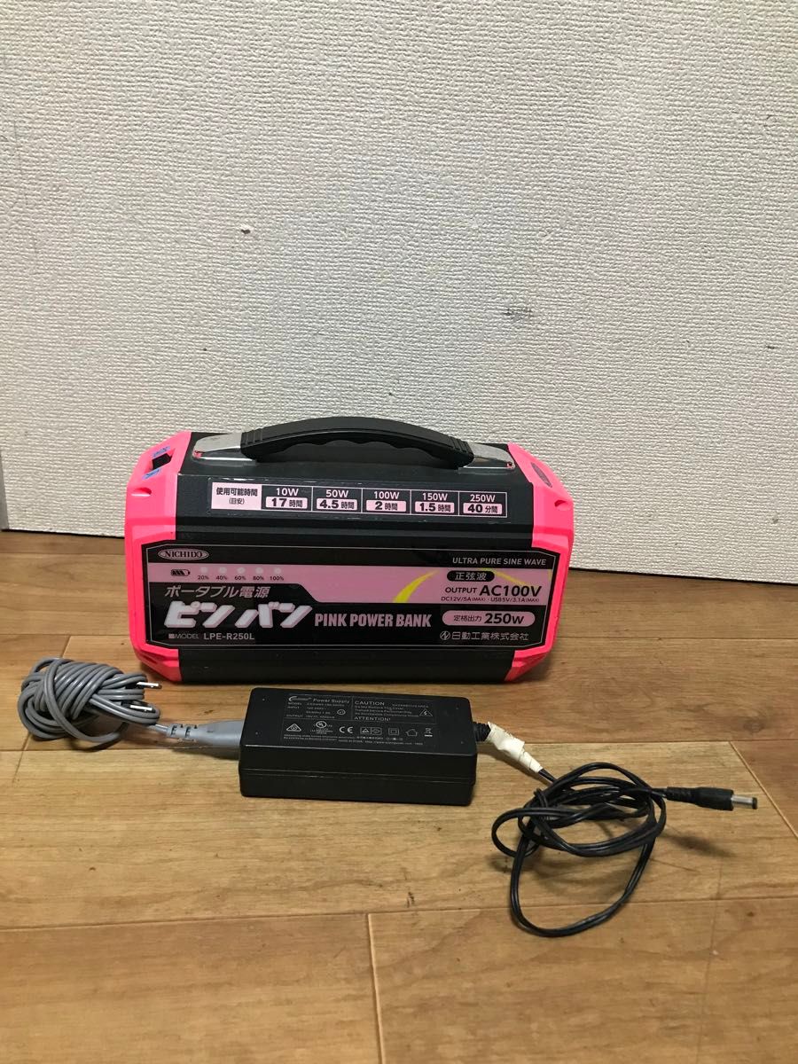 日動工業 ポータブル電源 ピンバン LPE-R250L ジャンク品