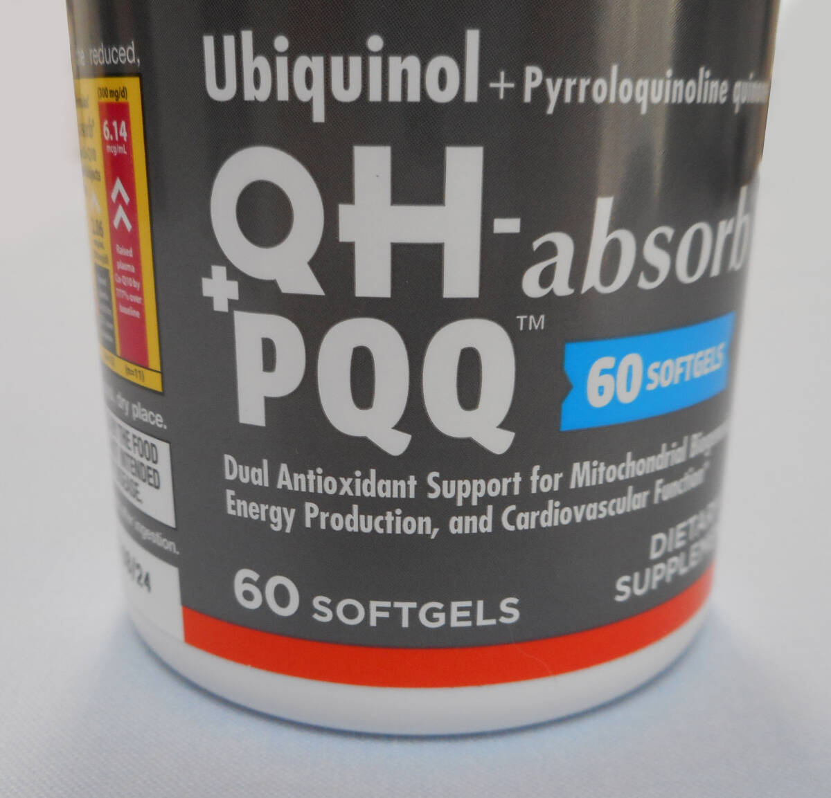 Jarrow Formulas,コビキノール、QH-Absorb【QHアブソープ】＋PQQ,ソフトジェル60錠 未開封品 賞味期限 08/24の画像2