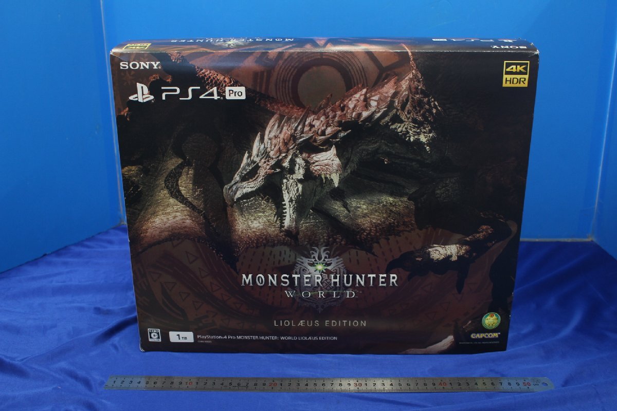 T3040★★同梱不可★★PS4 本体 PlayStation4 Pro モンハン MONSTER HUNTER WORLD LIOLAEUS EDITION 訳あり_画像1