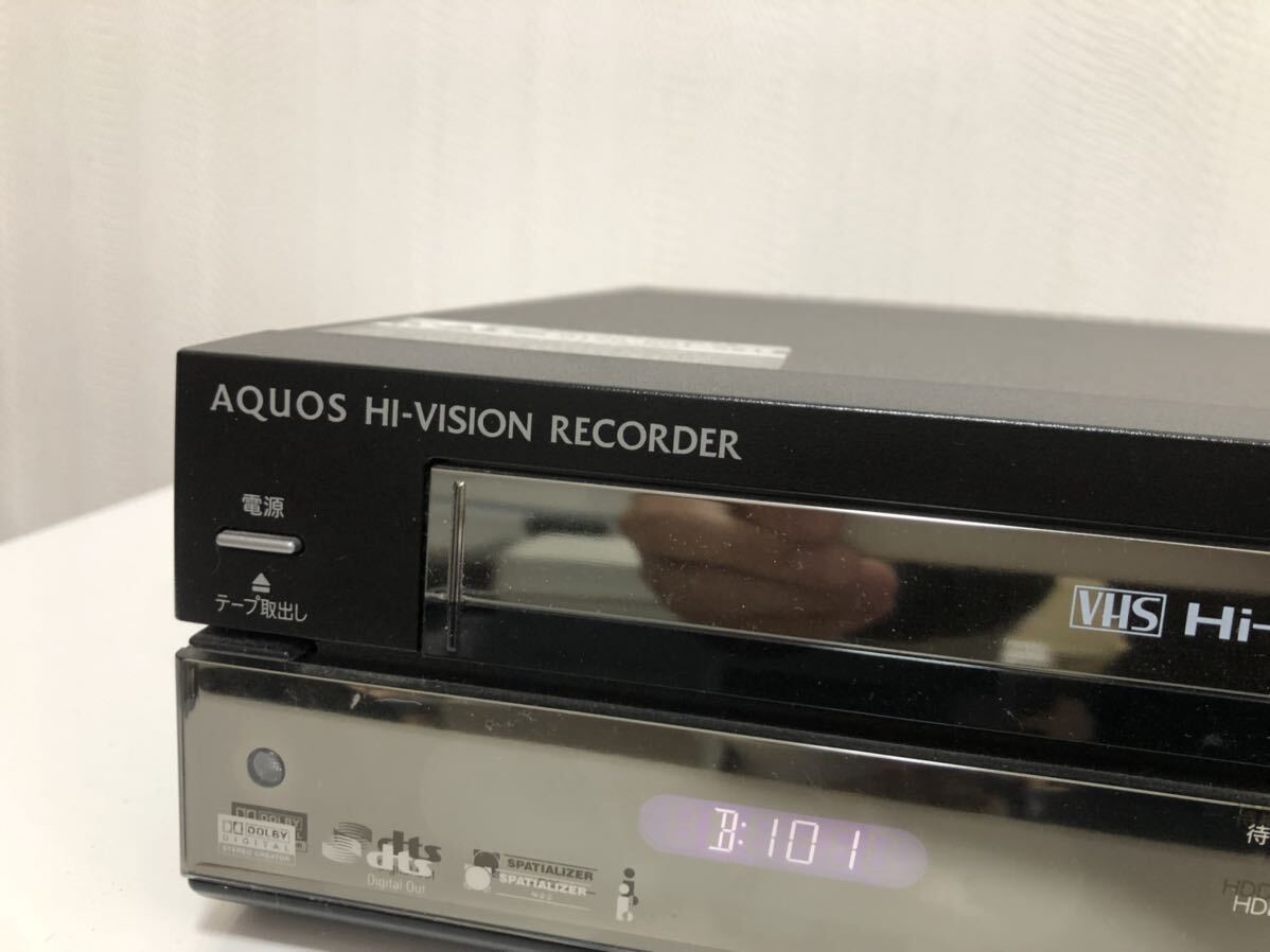 【通電動作確認済み】シャープ/SHARP/HDD/DVDレコーダー/VHS/DV-ACV52/09年/ビデオダビング _画像3