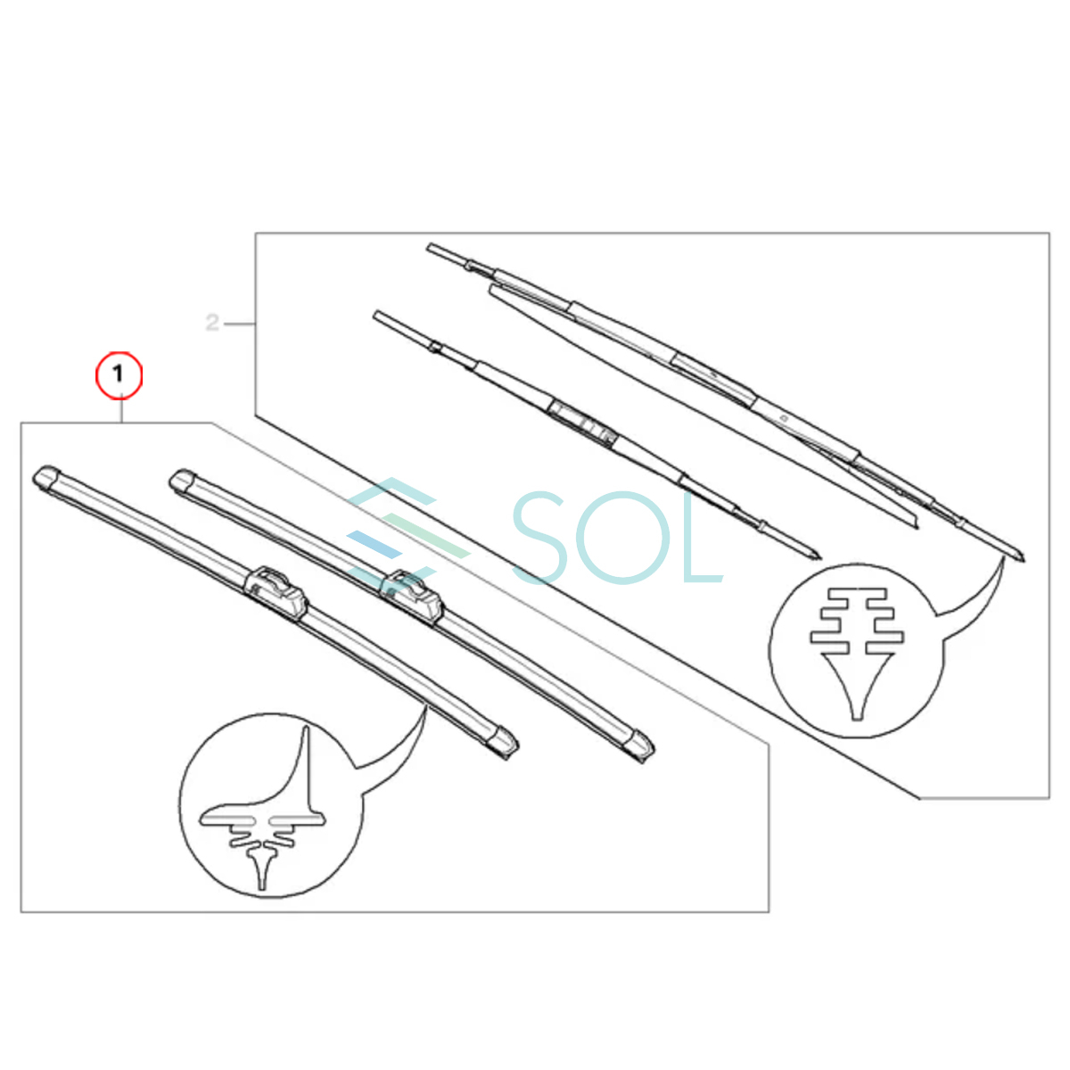 BOSCH エアロツイン ワイパーブレード セット 3シリーズ Mシリーズ E46 BMW 出荷締切18時 AR728S 61610037027 3397007043_画像4