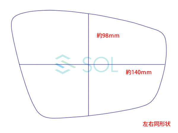 車種専用 VW ポロ 6R専用 撥水 ドアミラーフィルム 左右セット 撥水効果6ヶ月 出荷締切18時_画像7