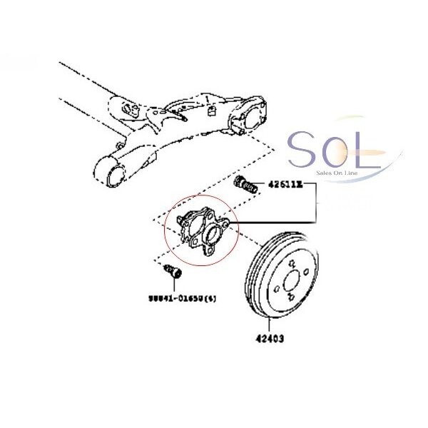 ダイハツ タント(LA600S LA610S L375S L385S) タントエグゼ(L455S L465S) リア ハブベアリング 左右セット 42410-B2080 42410-B2040_画像6