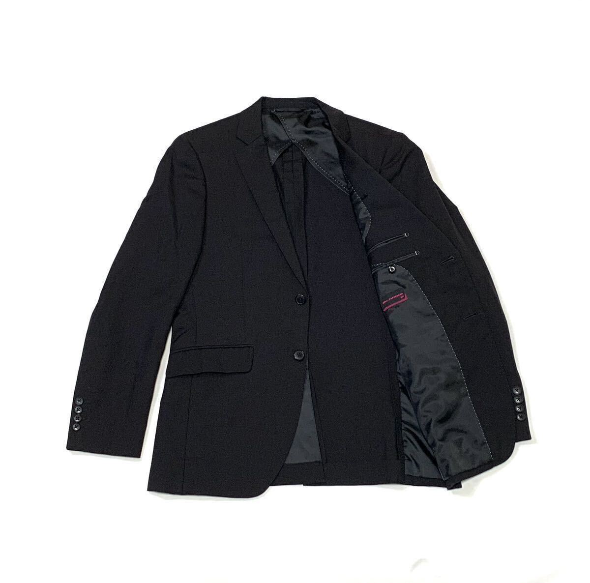 Mr.JUNKO ミスタージュンコ // 背抜き 長袖 ウール シングル テーラード ジャケット (黒) サイズ 94A6 (L)の画像3
