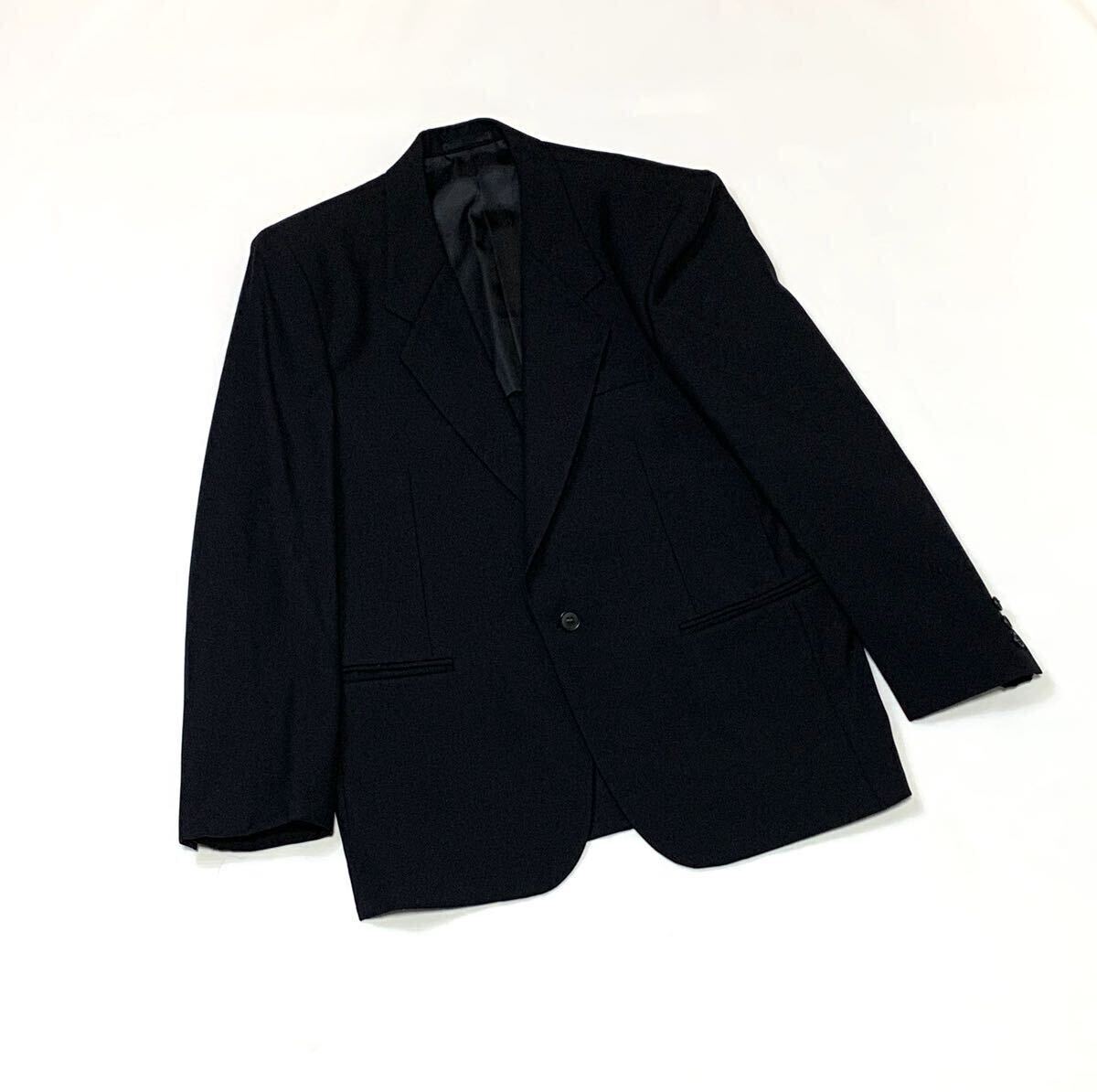 YUMI KATSURA ユミカツラ // 背抜き 長袖 シングル ウール テーラード ジャケット (黒) サイズ M_画像6