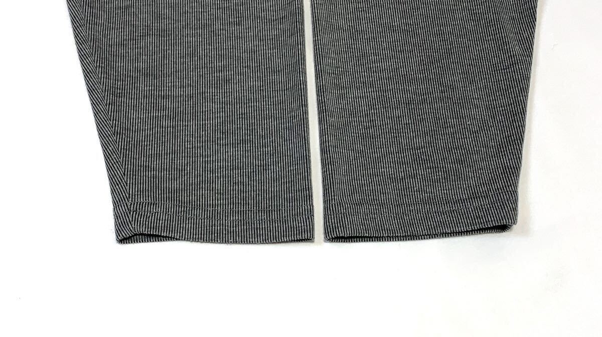Velocette ベロセット // 長袖 テレコストライプ柄 Vネック Tシャツ・カットソー (グレー系×黒) サイズ L_画像5