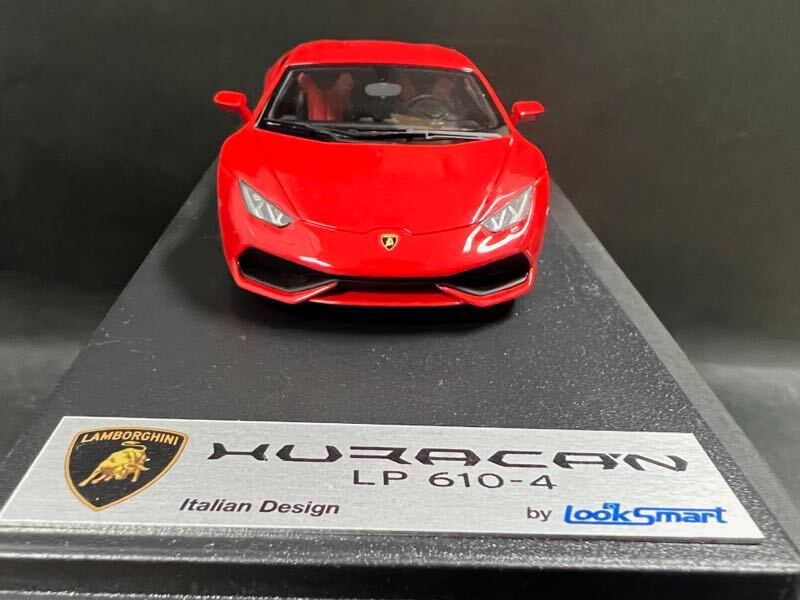 箱にややタバコヤケとタバコ臭あり　Look Smart ルックスマート 1/43 LS426E ランボルギーニ・ウラカンLP610-4 レッド_画像7