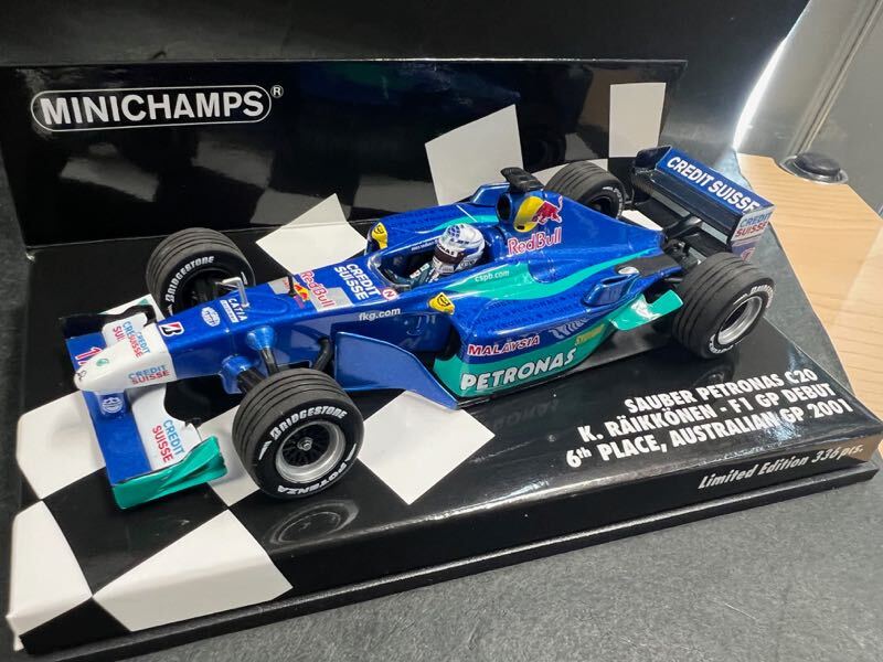 ミニチャンプス pma 1/43 410010117 ザウバー・ペトロナス C20 #17 キミ・ライコネン 2001 オーストラリアGP 新版_画像1