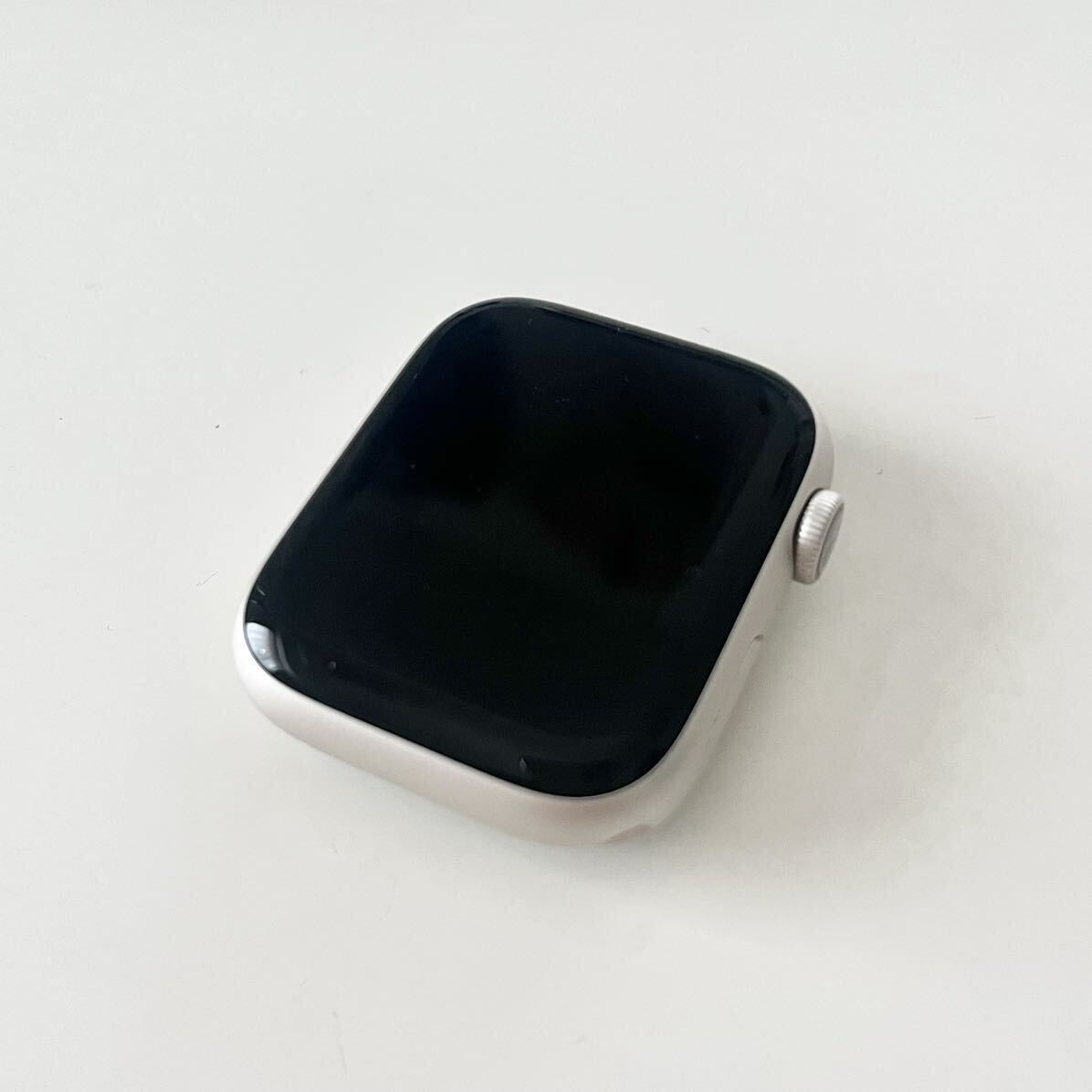 Apple Watch Series7 45mm GPS+Cellularモデル A2478 MKMK3J/A シルバーアルミニウム スマートウォッチ ネイビー バッテリー91％ 良品 本物の画像3