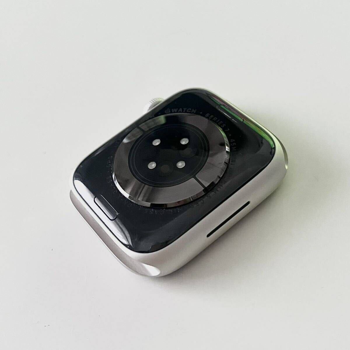 Apple Watch Series7 45mm GPS+Cellularモデル A2478 MKMK3J/A シルバーアルミニウム スマートウォッチ ネイビー バッテリー91％ 良品 本物の画像4