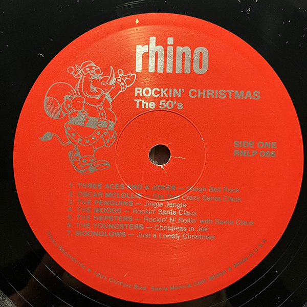 VA / Rockin' Christmas The 50's [Rhino Records RNLP 066] US盤_画像3
