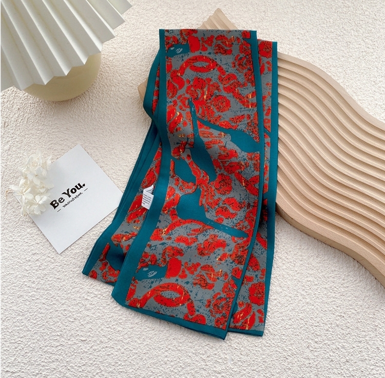 【MN-88】新品 レディース ストール シルク風 ネックスカーフ首巻き スカーフ