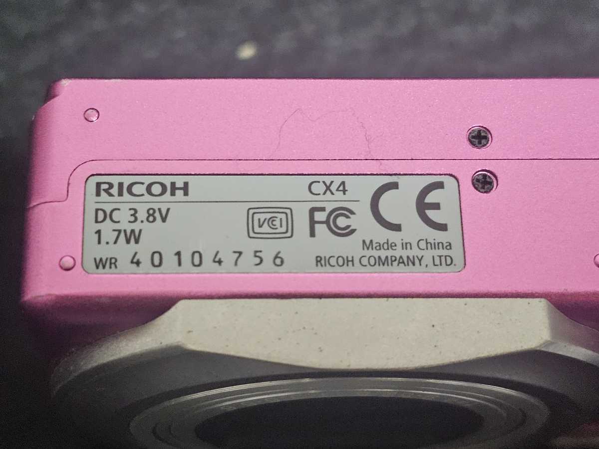 Ricoh リコー CX4 パープルピンク コンパクトデジタルカメラ コンデジ_画像7