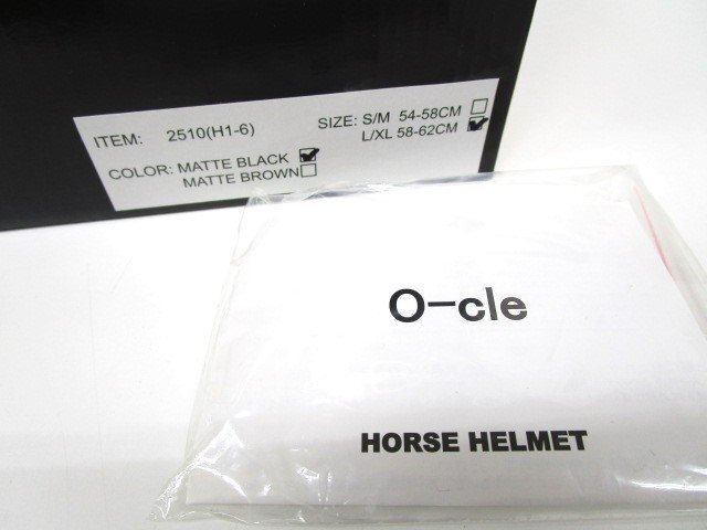 [即日発送]★美品★ o-cle オークル 乗馬用ヘルメット 2510(H1-6) 馬術 軽量 L/XL(58-62cm) 黒 マットブラック 331の画像9