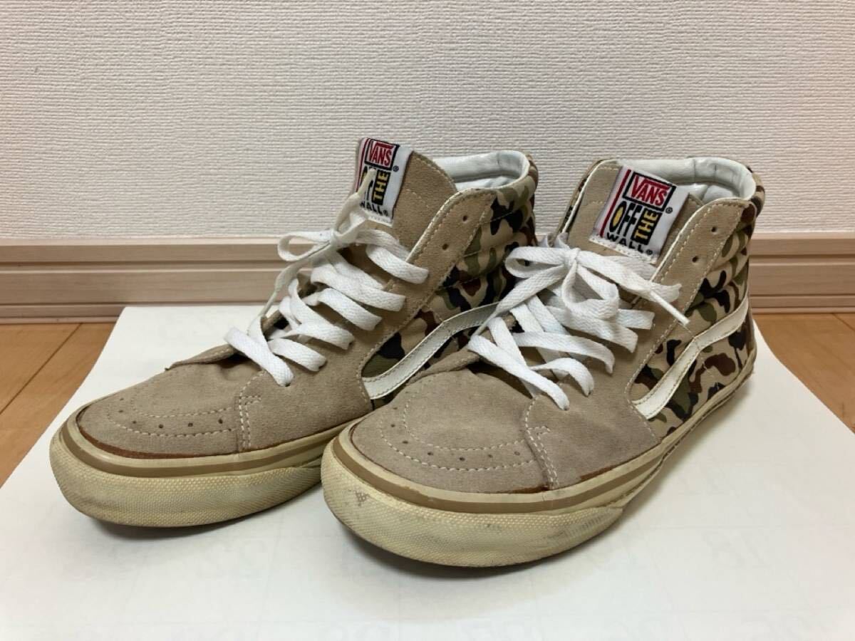 2点セット/VANS/バンズ/ヴァンズ/オールドスクール/23㎝/スニーカー/緑色/おまけ付迷彩バンズ26.0㎝使用感有り_画像6