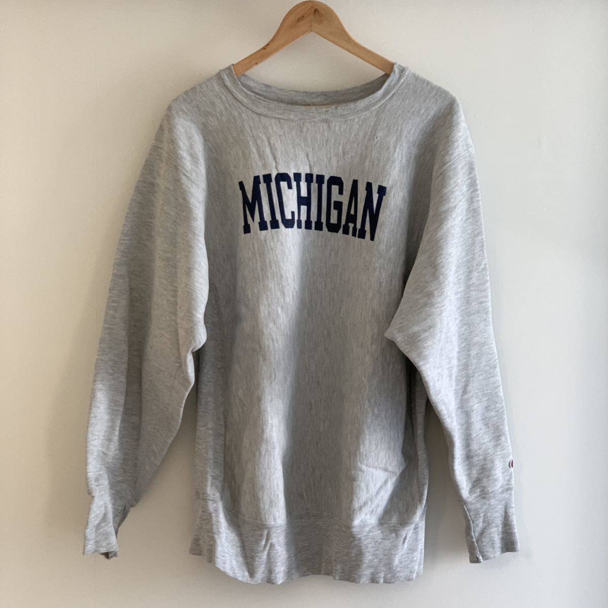 (XL) 80~90s Champion チャンピオン リバースウィーブ スウェット グレー MICHIGAN|ミシガン|染み込み|ビンテージ|80年代|80s|90年代|90s_画像1