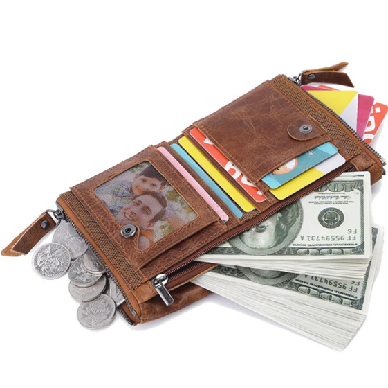 男性 メンズ 牛革 二つ折財布 財布 カードホルダー 高級ブランド 高品質_画像3
