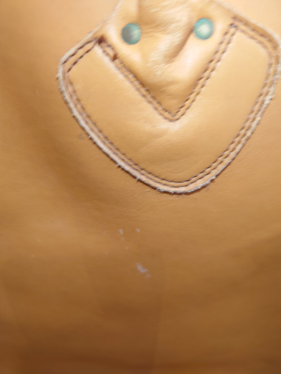 希少 レア 60s 70s L.L.BEAN Leather TOTE BAG Large エルエルビーン LLビーン レザー トートバッグ ラージサイズ ビンテージ 筆記体タグの画像9