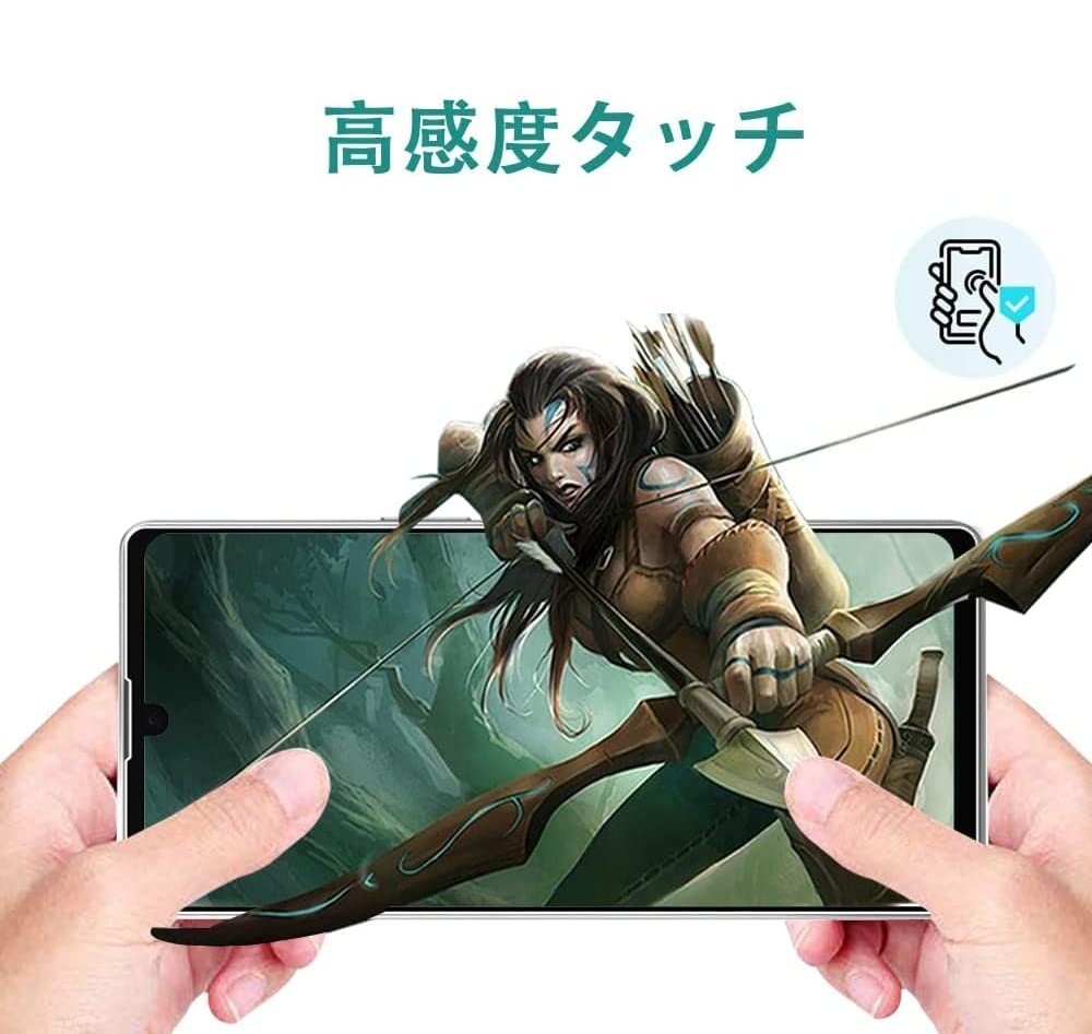 AQUOS ZERO6 楽天モバイル SH-RM18 強化ガラスフィルム rakuten ブラック SHARP Aquoszero6 アクオス シャープゼロ6 平面保護　破損保障_画像6