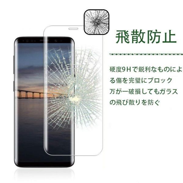 3枚組 Galaxy S9 ガラスフィルム 即購入OK 送料無料 3Ｄ曲面全面保護 galaxyS9 末端吸着のみ 破損保障あり ギャラクシー エス9 paypay_画像3