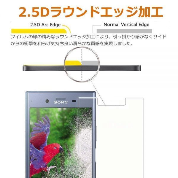 3枚組 Xperia XZ1 Compact ガラスフィルム Sony エクスペリア XZ1 コンパクト 強化ガラスフィルム 平面保護 破損保障あり_画像9